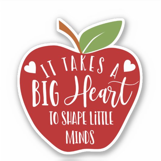 Apple voor docent sticker (Voorkant)