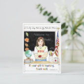 Apple voor het Teacher Inspirerend Briefkaart (Staand voorkant)