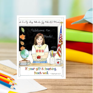 Apple voor het Teacher Inspirerend Briefkaart