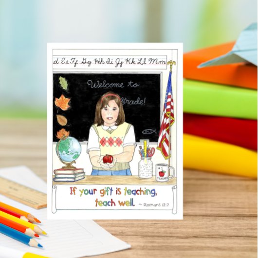 Apple voor het Teacher Inspirerend Briefkaart