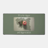 Apple voor Leraar Waardering Fotografisch Groen Bureaumat (Voorkant)