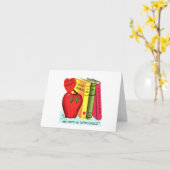  Apple voor Teacher Valentijn Kaart (Gele Bloem)