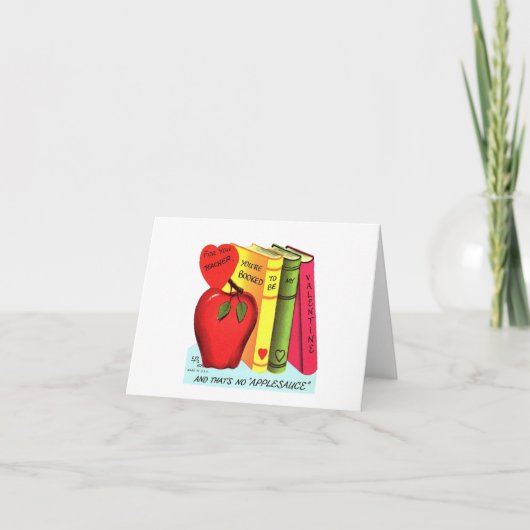  Apple voor Teacher Valentijn Kaart (Voorkant)