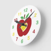 Apple Wall Clock Ronde Klok (Hoek)