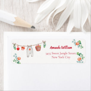 Apple Wasknijlijn Baby Shower Retouradres Etiket