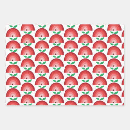 Apple, Watermeloen, Ananas Fruitregenbogen Inpakpapier Vel