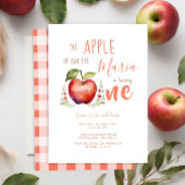 Apple Waterverf eerste verjaardagsuitnodiging Kaart