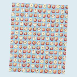 Apple Waterverf Fleece Deken