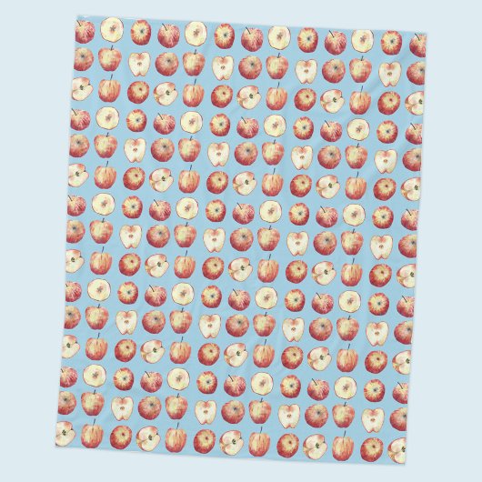 Apple Waterverf Fleece Deken