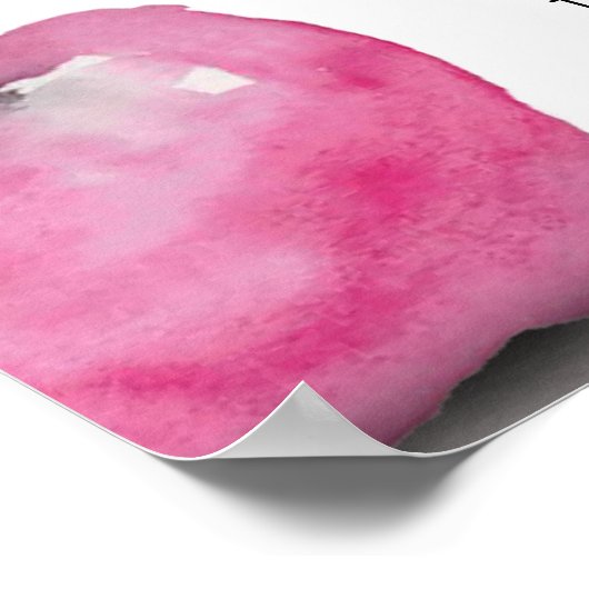 Apple waterverf voor de beste leraar bedankt poster (Hoek)