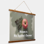 Apple Welkom leslokaal leraar Hangend Wandkleed (Gebogen)