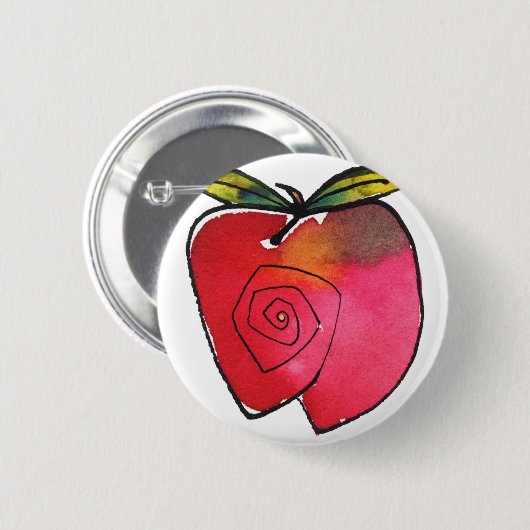 Apple Whimsy Button (Voorkant /achterkant)