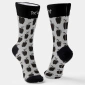 Apple White Pattern Socks Sokken (Gebogen)