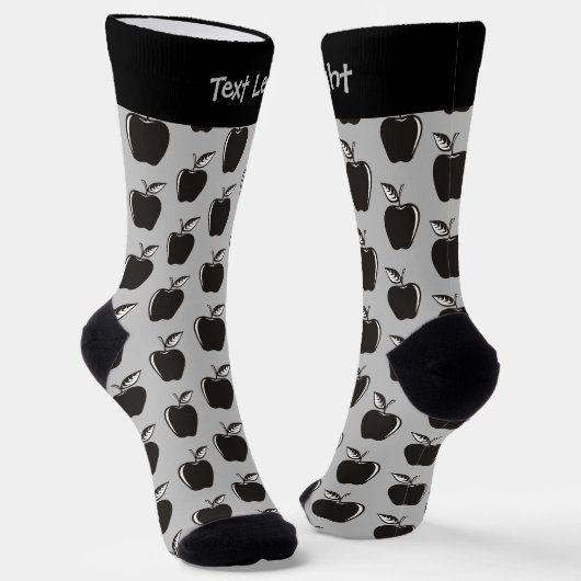 Apple White Pattern Socks Sokken (Gebogen)