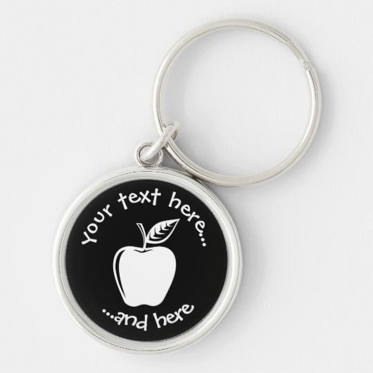Apple White Sleutelhanger (Voorkant)