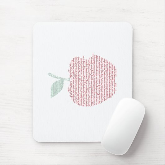 Apple woord cloud art muismat (Met muis)