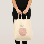 Apple woord cloud art tote bag (Voorkant (product))