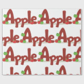 Apple Word Art met rode en groene appels Cadeaupapier (Vlak)