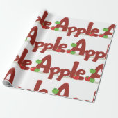 Apple Word Art met rode en groene appels Cadeaupapier (Uitgerold)