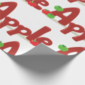 Apple Word Art met rode en groene appels Cadeaupapier