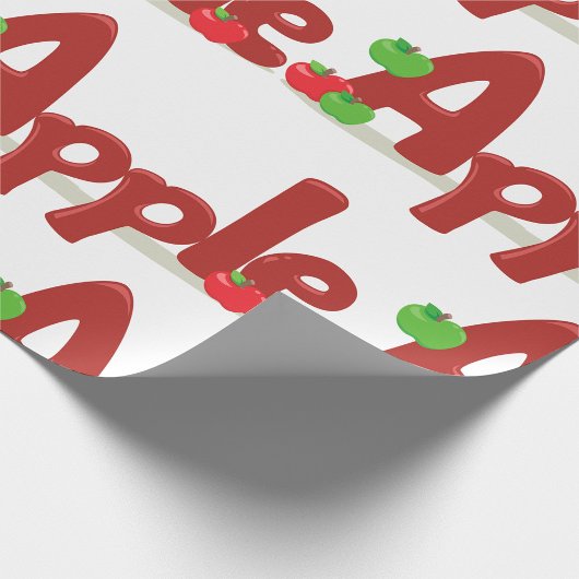 Apple Word Art met rode en groene appels Cadeaupapier