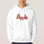 Apple Word Art met rode en groene appels Hoodie (Voorkant)