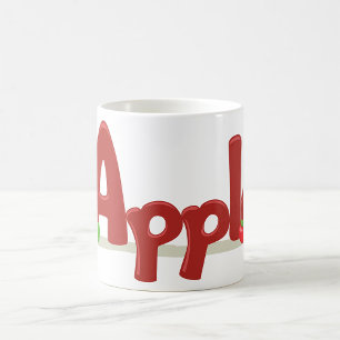 Apple Word Art met rode en groene appels Koffiemok