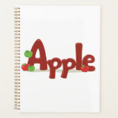 Apple Word Art met rode en groene appels Planner (Voorkant)