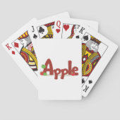 Apple Word Art met rode en groene appels Pokerkaarten (Achterkant)