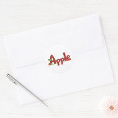 Apple Word Art met rode en groene appels Ronde Sticker