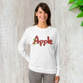 Apple Word Art met rode en groene appels T-shirt