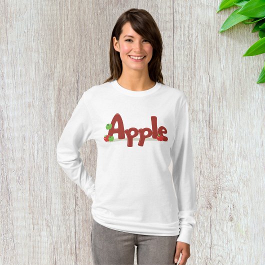 Apple Word Art met rode en groene appels T-shirt