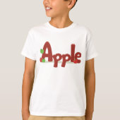 Apple Word Art met rode en groene appels T-shirt (Voorkant)