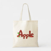 Apple Word Art met rode en groene appels Tote Bag (Achterkant)