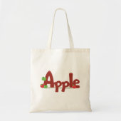 Apple Word Art met rode en groene appels Tote Bag (Voorkant)