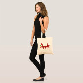 Apple Word Art met rode en groene appels Tote Bag