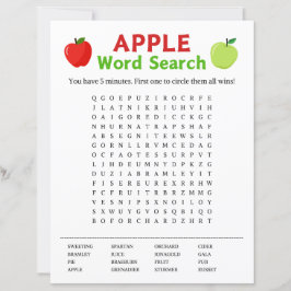 Apple Word Search Game