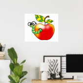 Apple & Worm, terug naar school Poster (Thuiskantoor)