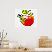 Apple & Worm, terug naar school Poster (Keuken)