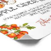 Apple-y Ever After! Bruidsdouche Apple Cider Bar  Poster (Hoek)