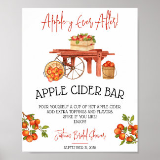 Apple-y Ever After! Bruidsdouche Apple Cider Bar Poster
