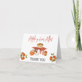 Apple-y Ever After! Bruiloft Feest Bedankkaart
