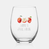 Apple-Y ooit daarna Wijnglas Zonder Voet (Voorkant)