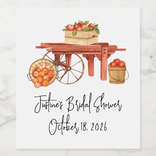 Apple-y ooit na gepersonaliseerd Vrijgezellenfeest Wijn Etiket (Enkel label)