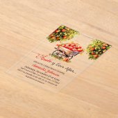 Apple-y ooit na Herfst markt Vrijgezellenfeest Acryl Uitnodigingen (Laagn)