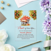 Apple-y ooit na Herfst markt Vrijgezellenfeest Acryl Uitnodigingen (Insitu (Huwelijk))