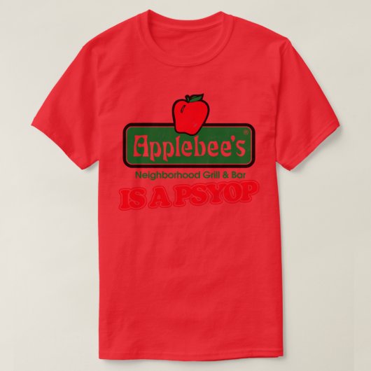 Applebees is een psychopaat t-shirt (Design voorkant)