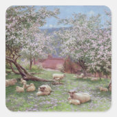 Appleblossom Vierkante Sticker (Voorkant)