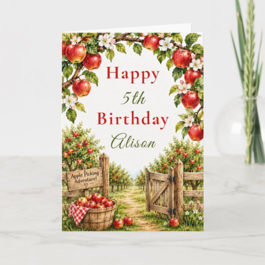 Appleboom Verjaardag Kaart (Voorkant)