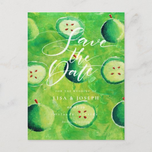 Appleboomgaard Landelijke Script Save the Date Aankondigingskaart (Voorkant)
